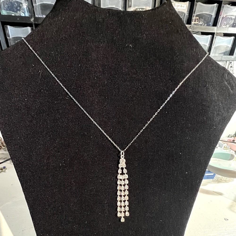Sterling silver Diamond CZ necklace